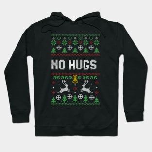 Funny Introvert No Hugs Ugly Christmas Sweater Hoodie